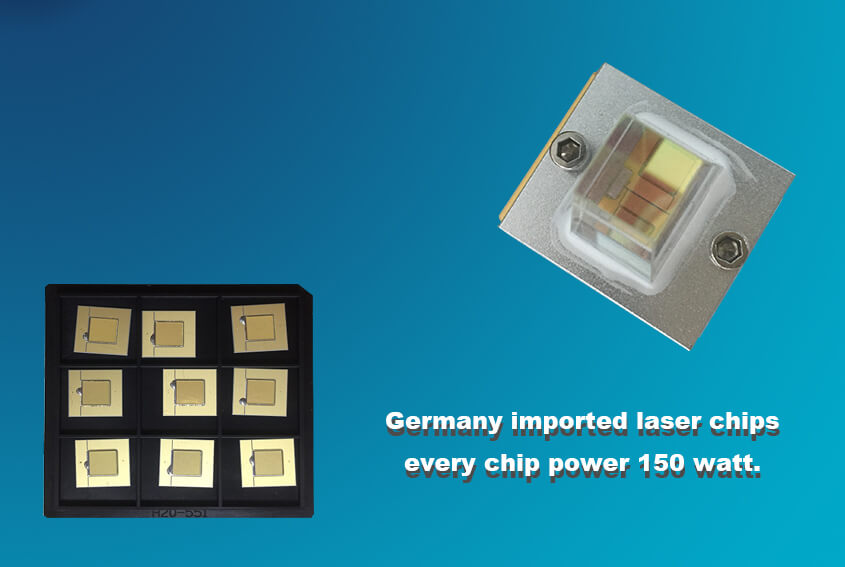 Germany imported laser chips-every chip power 150 watt.