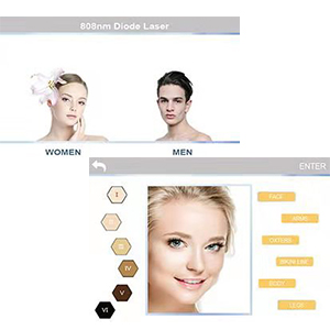 Hair remvoal for women and men interface