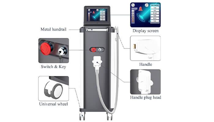 Triple Wavelength Diode Laser Hair Removal Machine OEM